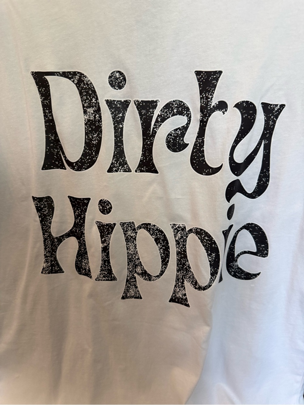 White "Dirty Hippie" Graphic Tee - Picture 3 of 5